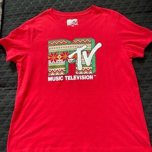 MTV Christmas Tee Shirt-size XXL-new without tags-cute!